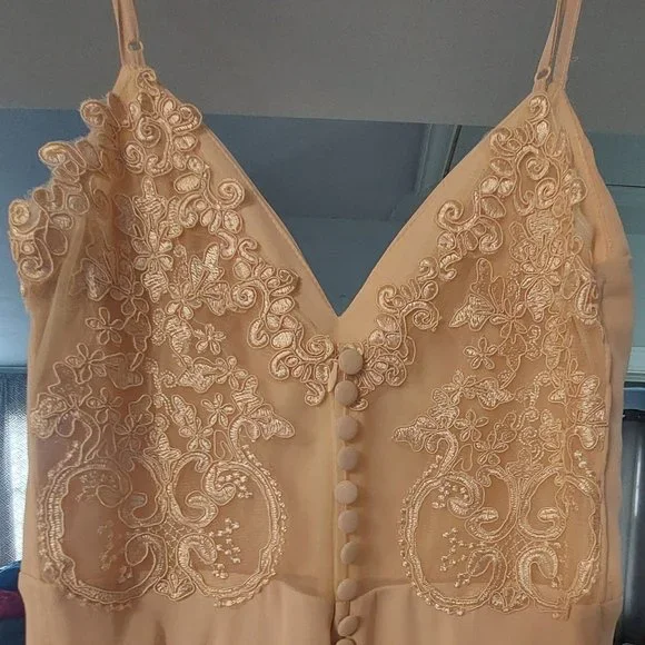 prom dresses with lace flowers Open-Back Blue Floral-Print Long White Lace Prom Dress Blue/Print / 6
